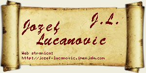 Jožef Lučanović vizit kartica